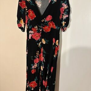 Floral Black Dress